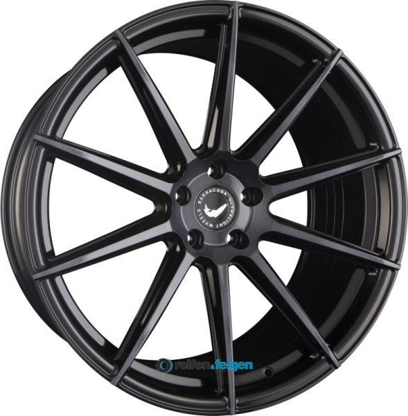 BARRACUDA PROJECT 2.0 9.5x22 ET40 5x114.3 NB73.1 Highgloss Black Brushed Surface