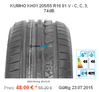 Kumho-KH31-Ecsta-HM-205-55-R16-91V-nur-48-Euro