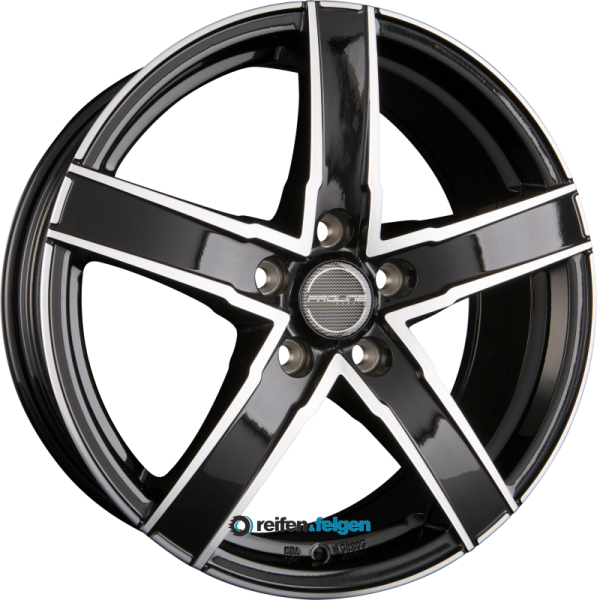 ProLine Wheels SX100 7x17 ET43 5x108 NB74.1 Black Polished (BP)