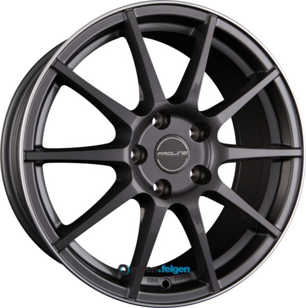 ProLine Wheels UX100 7.5x17 ET38 5x120 NB72.6 Grey Rim Polished (GRP)