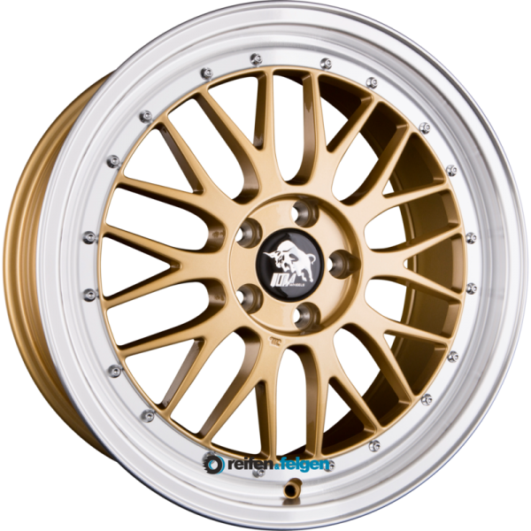Ultra Wheels UA3-LM 8.5x18 ET35 5x120 NB72.6 Gold Rim Polished_1