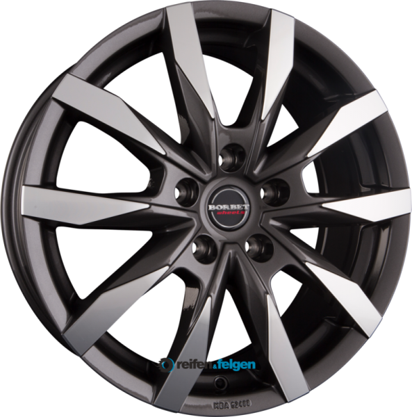 BORBET CW5 7.5x18 ET35 5x127 NB71.6 Mistral Anthracite Glossy Polished
