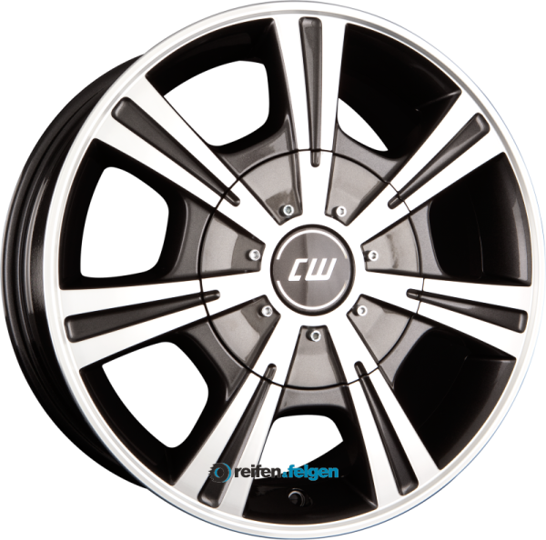 BORBET CH 7.5x17 ET47 5x160 NB65.1 Mistral Anthracite Glossy Polished