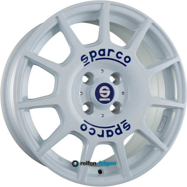 SPARCO TERRA 7x16 ET30 4x100 NB63.3 White + Blue Lettering_1