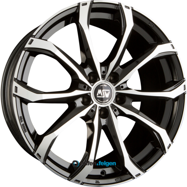 MSW MSW 48 9.5x21 ET55 5x130 NB71.5 Gloss Black Full Polished