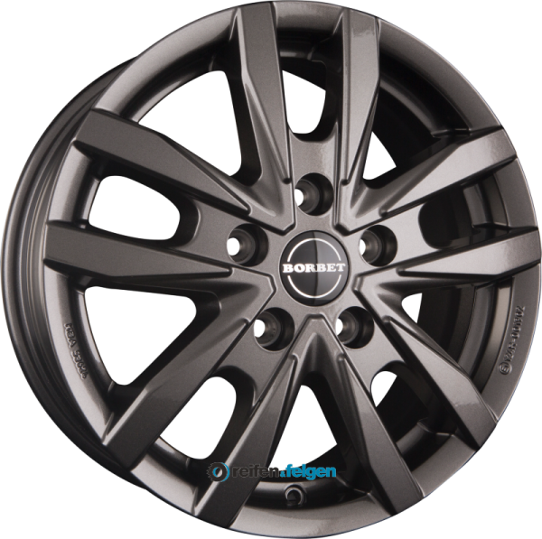 BORBET CW5 6.5x16 ET60 5x120 NB65.1 Mistral Anthracite Glossy