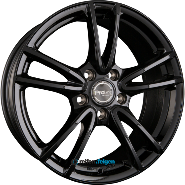 ProLine Wheels CX300 6.5x16 ET49 5x114.3 NB74.1 Black Gloss_1