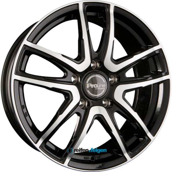 ProLine Wheels PXV 6.5x16 ET45 5x114.3 NB74.1 Black Polished_1