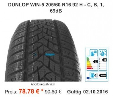 Dunlop-Winter-Sport-5-205-60-R16-92H-M-S-nur-78-78-Euro