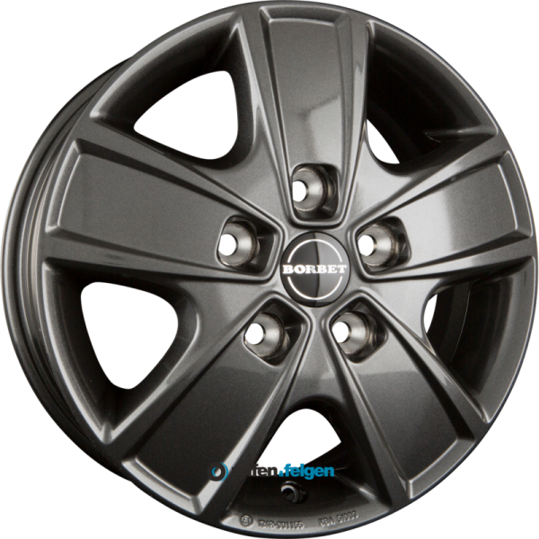 BORBET CWG 6x16 ET68 5x130 NB78.1 Mistral Anthracite Glossy_1